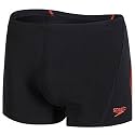 Speedo Mens Essential Splice Aquashort - Black &amp; Lava Red