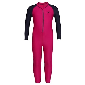 speedo tots unisex endurance 10 all in one full body suit for boys and girls - berry amp true navy
