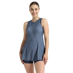 speedo women39s swimdress with boyleg  swimming costume swimsuit  chlorine resistance  upf 40 sun protection  removable bra pads
