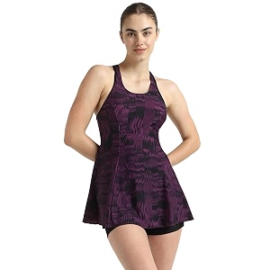 speedo women39s swimdress with boyleg  swimming costume swimsuit  chlorine resistance  upf 40 sun protection  removable bra pads