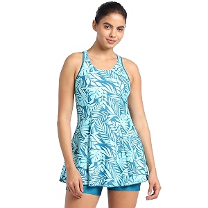 speedo women39s swimdress with boyleg  swimming costume swimsuit  chlorine resistance  upf 40 sun protection  removable bra pads