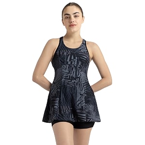 speedo women39s swimdress with boyleg  swimming costume swimsuit  chlorine resistance  upf 40 sun protection  removable bra pads