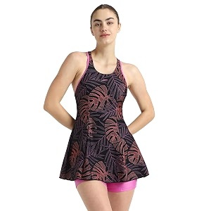 speedo women39s swimdress with boyleg  swimming costume swimsuit  chlorine resistance  upf 40 sun protection  removable bra pads