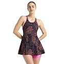 Speedo Women's Swimdress with Boyleg | Swimming Costume Swimsuit | Chlorine Resistance | UPF 40+ Sun Protection | Removable Bra Pads