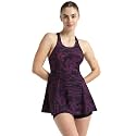 Speedo Women's Swimdress with Boyleg | Swimming Costume Swimsuit | Chlorine Resistance | UPF 40+ Sun Protection | Removable Bra Pads