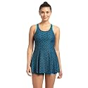 Speedo Women's Swimdress with Boyleg | Swimming Costume Swimsuit | Chlorine Resistance | UPF 40+ Sun Protection | Removable Bra Pads