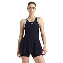 Speedo Women's Swimdress with Boyleg | Swimming Costume Swimsuit | Chlorine Resistance | UPF 40+ Sun Protection | Removable Bra Pads
