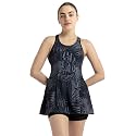 Speedo Women's Swimdress with Boyleg | Swimming Costume Swimsuit | Chlorine Resistance | UPF 40+ Sun Protection | Removable Bra Pads