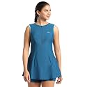 Speedo Women's Swimdress with Boyleg | Swimming Costume Swimsuit | Chlorine Resistance | UPF 40+ Sun Protection | Removable Bra Pads