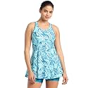Speedo Women's Swimdress with Boyleg | Swimming Costume Swimsuit | Chlorine Resistance | UPF 40+ Sun Protection | Removable Bra Pads
