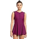 Speedo Women's Endurance Closedback Swimdress with Boyleg - Deep Plum &amp; Black