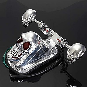 speedwav skull motorcycle atv rear taillight turn signal brake plate scooty_windshield161