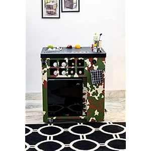 speedx home bars - model x home bar military camo wrap with built in 30l thermoelectric fridge easily movable with wheels at the bottom