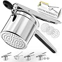 SPEENSUN Heavy Duty Potato Ricer, 3 Interchangeable Discs, Stainless Steel