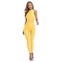 speerise Sleeveless One Piece Bodycon Romper Turtleneck Workout Jumpsuit
