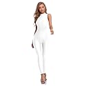 speerise Sleeveless One Piece Bodycon Romper Turtleneck Workout Jumpsuit