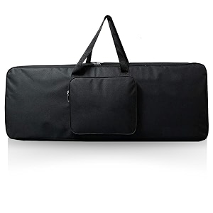 canvas keyboard bag compatible with casio sa-76 casio sa-77 casio sa-78 keyboards front side pocket padded piano keyboard bag 26 inches piano bag blue