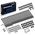 SPELAB Head Stud Replacement Kit Compatible with Dodge 1998.5-Present Cummins 5.9L 6.7L Diesel Cylinder 24V Cylinder Heads with Studs and Nuts, Cylinder Head Stud Assembly Kit