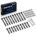 SPELAB Head Stud Replacement Kit Compatible with Ford 1969-1997 Small Block Windsor 5.8L/351W, Cylinder Head Bolt Assembly Kit & Assembly Lubricant