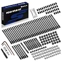 SPELAB Head Stud Replacement Kit Compatible with Ford 6.7L V8 Powerstroke 2011-2019 with Studs and Nuts, Cylinder Head Stud Assembly Kit &amp; Assembly Lubricant