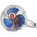 SPElectron 6 inches 12 Volt DC Oscillating automotive CAR Fan, Multicolored