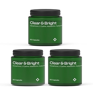 spellbound clear amp bright for skin- 60 capsules biotin glutathione l-cysteine hyaluronic acid astaxanthin collagen vitamin c skin glow brightening amp anti-ageing formulated in usa pack of 3