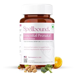 spellbound prenatal multivitamin for pregnancy with dha choline iron amp folic acidhelps reduce birth defects supports baby brain developmentformulated in usa - 60 tabs 1 count 60 capsules