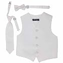 Spencer J's Boys Formal Suit Tuxedo Vest Tie and Bowtie Set Variety of Colors