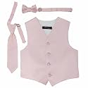 Spencer J's Boys Formal Suit Tuxedo Vest Tie and Bowtie Set Variety of Colors