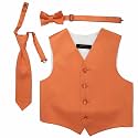 Spencer J's Boys Formal Suit Tuxedo Vest Tie and Bowtie Set Variety of Colors