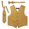 Spencer J's Boys Formal Suit Tuxedo Vest Tie and Bowtie Set Variety of Colors