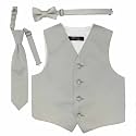 Spencer J's Boys Formal Suit Tuxedo Vest Tie and Bowtie Set Variety of Colors