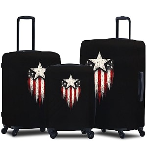 spendex polyester protective luggage cover  hard luggage trolley bag cover  washable  dust proof  stretchable  sml - combo  rebel gloryy_