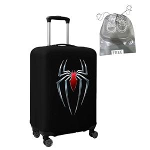 spendex polyester protective luggage cover  hard luggage trolley bag cover  washable  dust proof  stretchable  l - 28 inch  crimsonn web