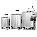 Spendex Polyester Protective Luggage Cover | Hard Luggage Trolley Bag Cover | Washable | Dust Proof | S/M/L - Combo | Transparent