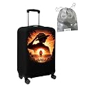 Spendex Polyester Protective Luggage Cover | Hard Luggage Trolley Bag Cover | Washable | Dust Proof | Stretchable | S/M/L - Combo | Pirate Odyssey_