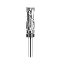 SpeTool Carbide Compression Top Bearing Flush Trim Router Bit 1/4" Shank 1/2" Cutting Diameter Extra Long Spiral Pattern Template Router Bit for Woodworking Edge Trimming