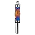 SpeTool Coated Compression Flush Trim Router Bit 1/2 Shank 3/4 Cutting Diameter, Top & Bottom Bearing Extra Long