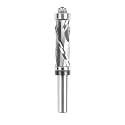SpeTool Compression Flush Trim Router Bit 1/2 Shank 3/4 Cutting Diameter, Top & Bottom Bearing Extra Long Carbide Pattrern Flush Cut Router Bit for Woodworking Trimming
