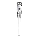 SpeTool UP&Down Compression Spiral Flush Trim Router Bit 1/4 Inch Shank 1/2 Inch Cutting Diameter Extra Long with Bottom Bearing, Solid Carbide Pattern Flush Trim Router Bit for Cutting