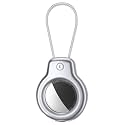 SPGUARD for Holder Case with Keychain 1st/2nd -1 Pack for Apple Holder with Wire Cable Lock Key Ring Chain Tagholder Accessories for GPS Item Tracker Kids,Keys,Luggage