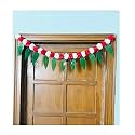 Sphinx Artificial Fluffy Marigold and Mango Leaves Simple Door-Window toran/hangings - Approx.100 cms/40 Inches/3.33 Ft. (White and Red, 2)