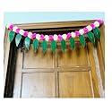 SPHINX Artificial Marigold &amp;Mango Leaves Simple Door-Window toran/Door hangings/Festive Decorations - Approx.100 cms/40 Inches/3.33 Ft. - (Cream and Baby Pink, 2)
