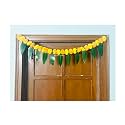 SPHINX Artificial Marigold &Mango Leaves Simple Door-Window toran/Door hangings/Festive Decorations - Approx.100 cms/40 Inches/3.33 Ft. - (Yellow and Light Orange, 2 Pieces)