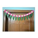 SPHINX Artificial Marigold &amp;Mango Leaves Simple Door-Window toran/Door hangings/Festive Decorations - Approx.100 cms/40 Inches/3.33 Ft. - (Cream and Baby Pink, 5)