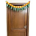 SPHINX Artificial Marigold &amp;Mango Leaves Simple Door-Window toran/Door hangings/Festive Decorations - Approx.100 cms/40 Inches/3.33 Ft. - (Yellow and Dark Orange, 2 Pieces)