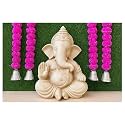 SPHINX Artificial Marigold Fluffy Flowers and Golden/Silver Hanging Bells Garlands/Torans/Wall hangings for Decoration- 30 Flowers per String - (Baby Pink, 2)