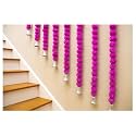 SPHINX Artificial Marigold Fluffy Flowers and Golden/Silver Hanging Bells Garlands/Torans/Wall hangings for Decoration- 30 Flowers per String - (Baby Pink, 25)