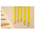 SPHINX Artificial Marigold Fluffy Flowers and Golden/Silver Hanging Bells Garlands/Torans/Wall hangings for Decoration- 30 Flowers per String - (Yellow, 2)