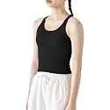 sphinx cat Womens Ribbed Workout Crop Tops with Built in Bra Yoga Racerback Tank Top Slim Fit